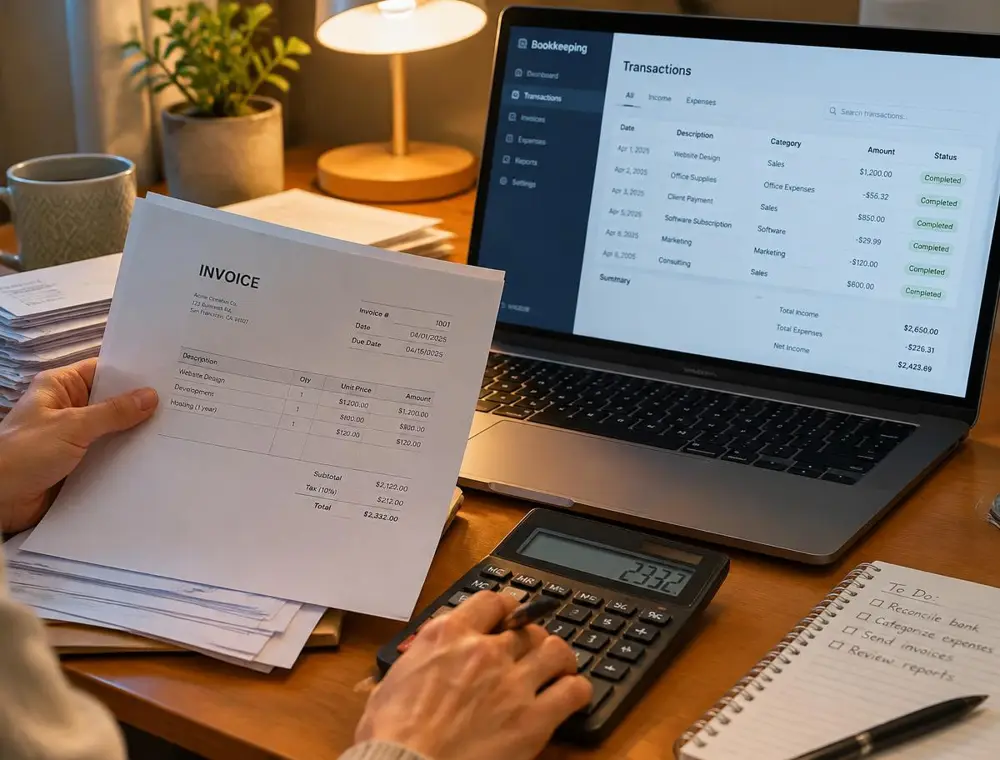 Monthly bookkeeping at VirtualSolved